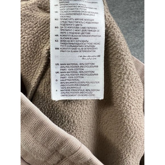 Adidas Jogger Sweatpants Women's Medium Tan Colorblock Pull On Pockets Workout - Picture 7 of 7